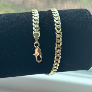 Gold Plated Textured Curb Chain Anklet/Bracelet ✨ 10.5” Minimalist Stackable
